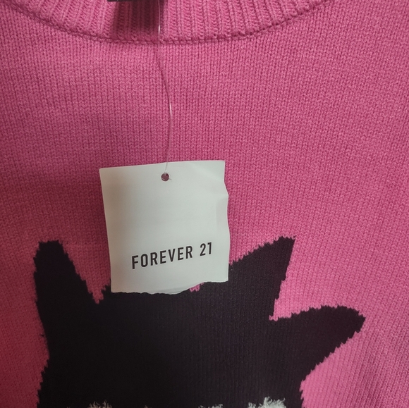 Sanrio NWT Hello Kitty Bad Matz Maru Sweater Large Forever 21 pink new cute gift - Picture 4 of 5